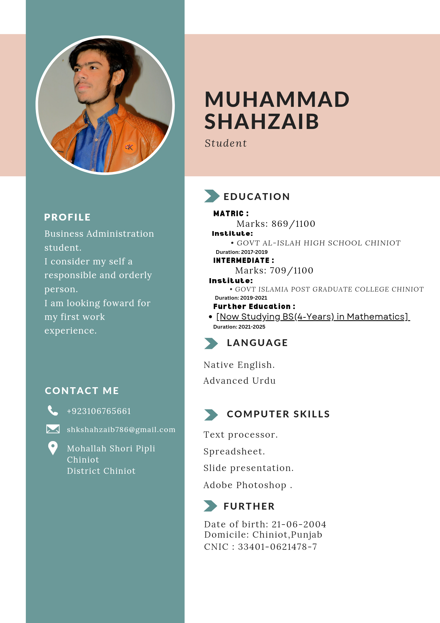 Muhammad Shahzaib Profile