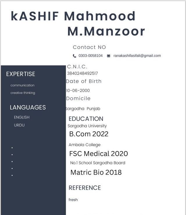 Kashif Mahmood Profile Kashif Mahmood Profile