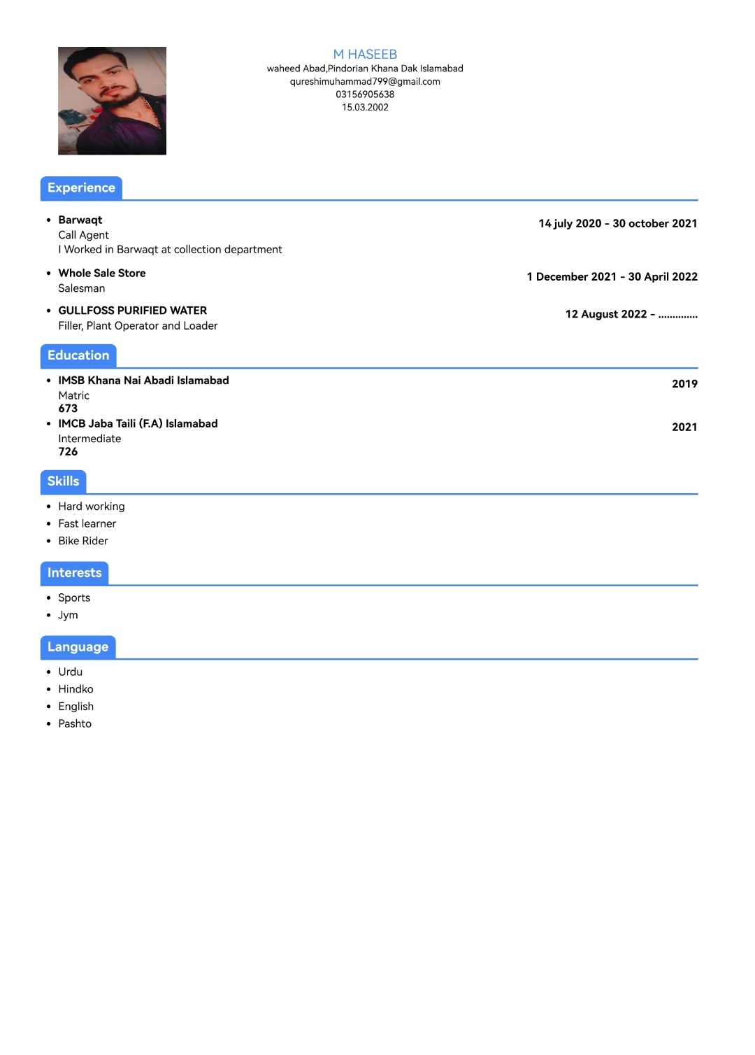 Muhammad Haseeb Covers & Packaging, Electric Repair