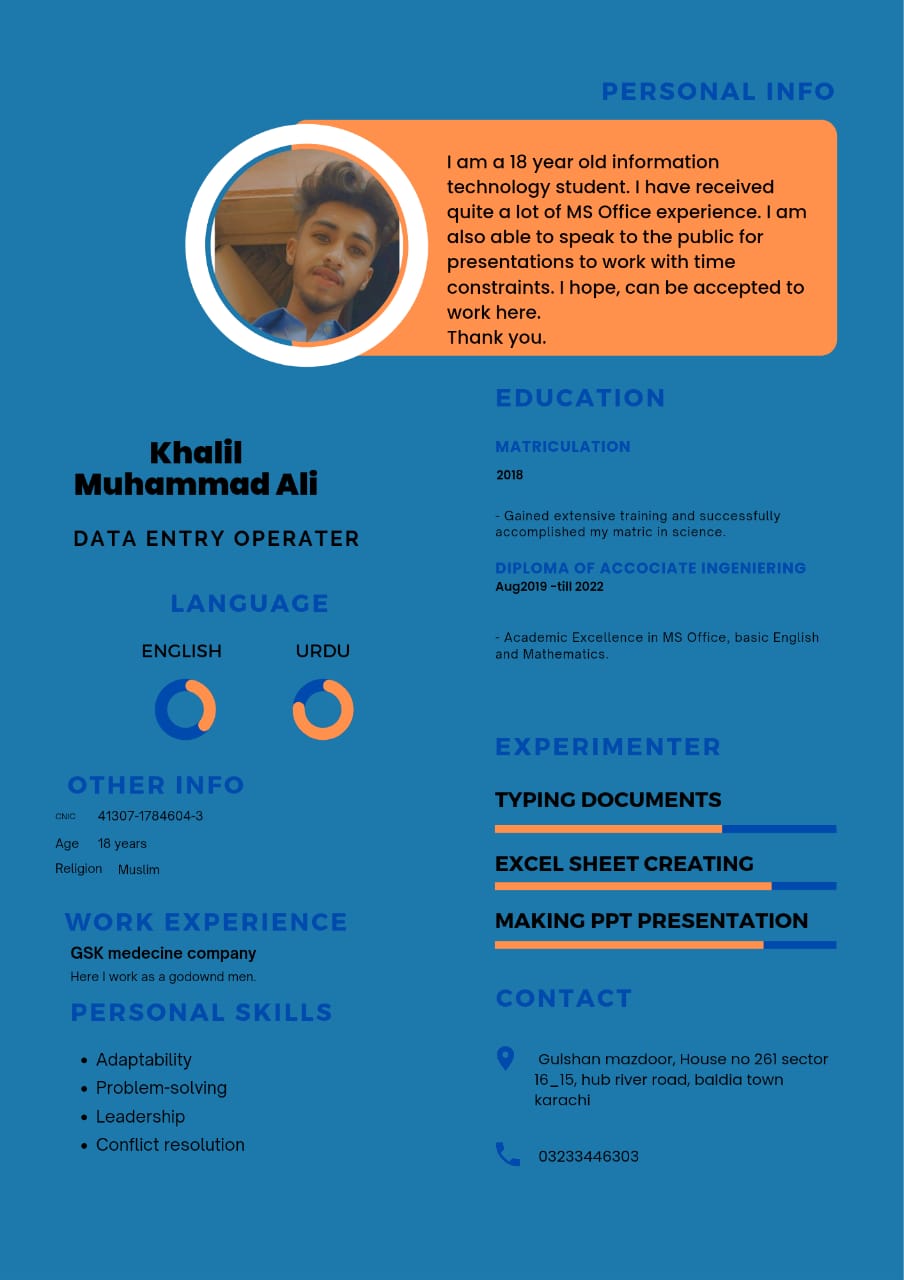 Khalil Ali MS Office, English Typing, CSS