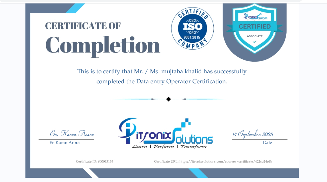 Hafiz Mujtaba Shorthand, Urdu Typing, English Typing, MS Office, 3D Modelling, Data Entry, Typeform, Zoom, English Teaching, Translation