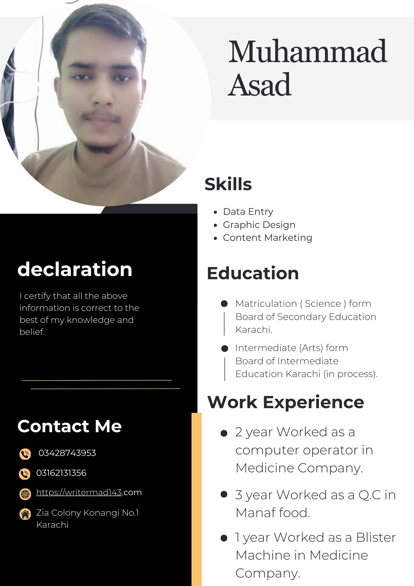 Muhammad Asad Profile