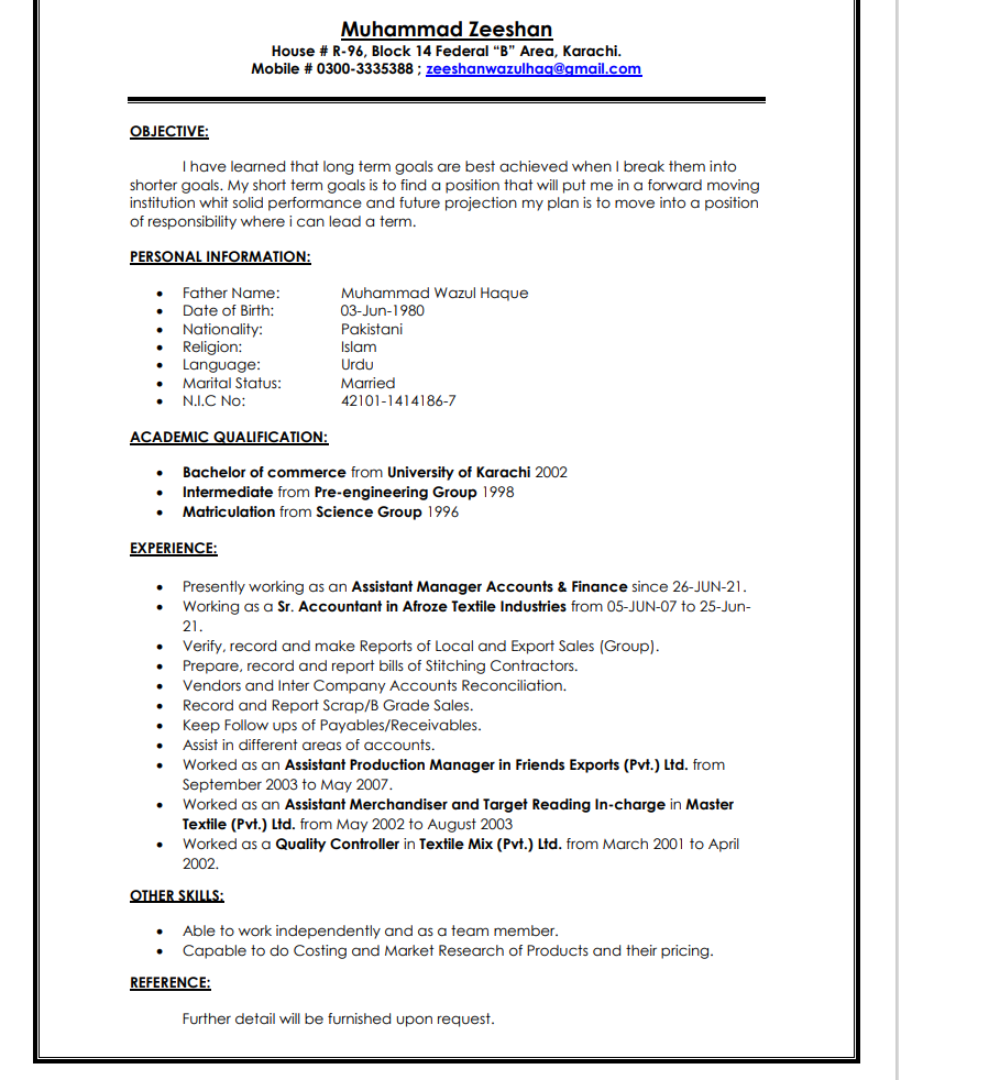 MUHAMMAD ZEESHAN Profile