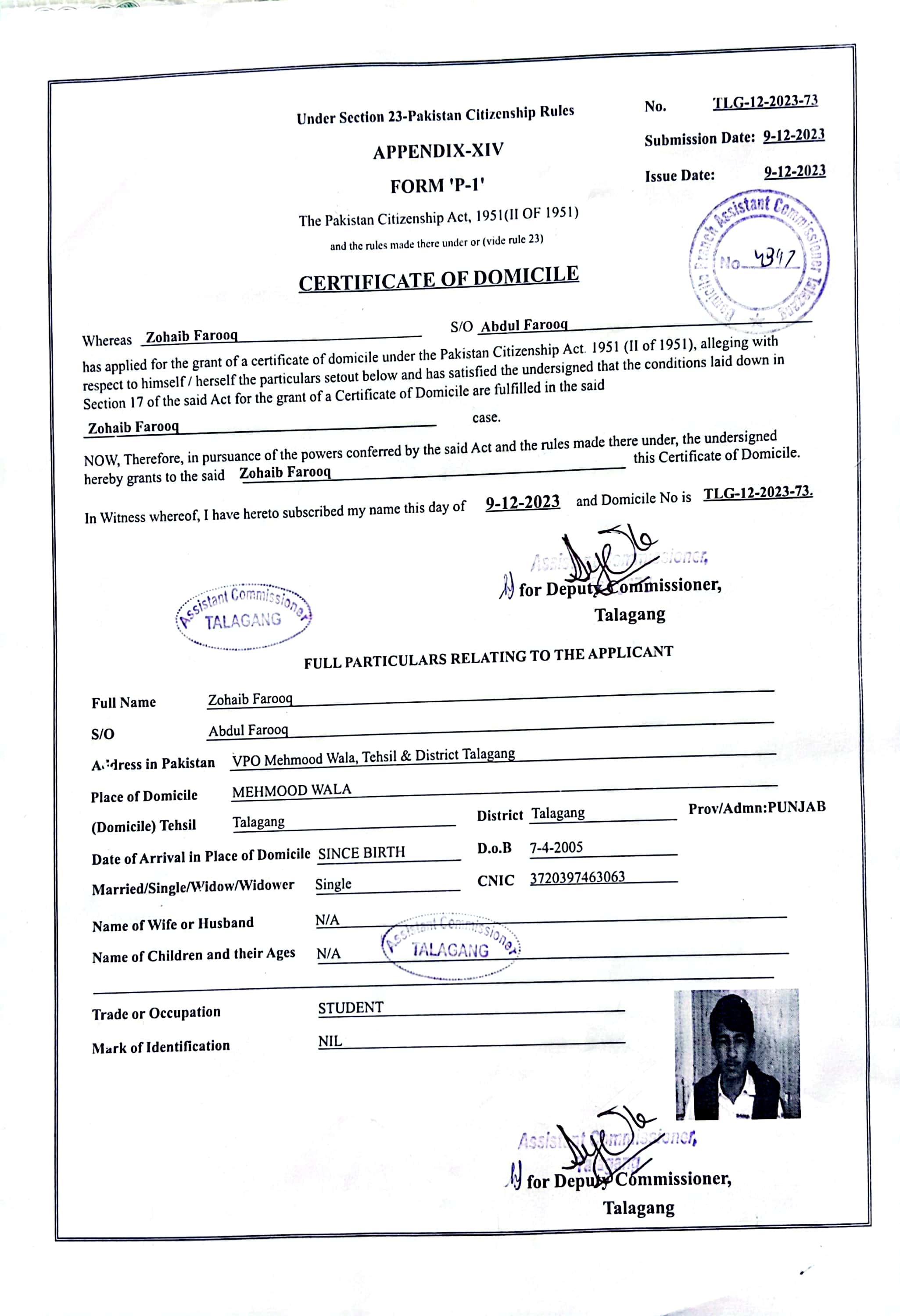 Zohaib Farooq Profile Zohaib Farooq Profile