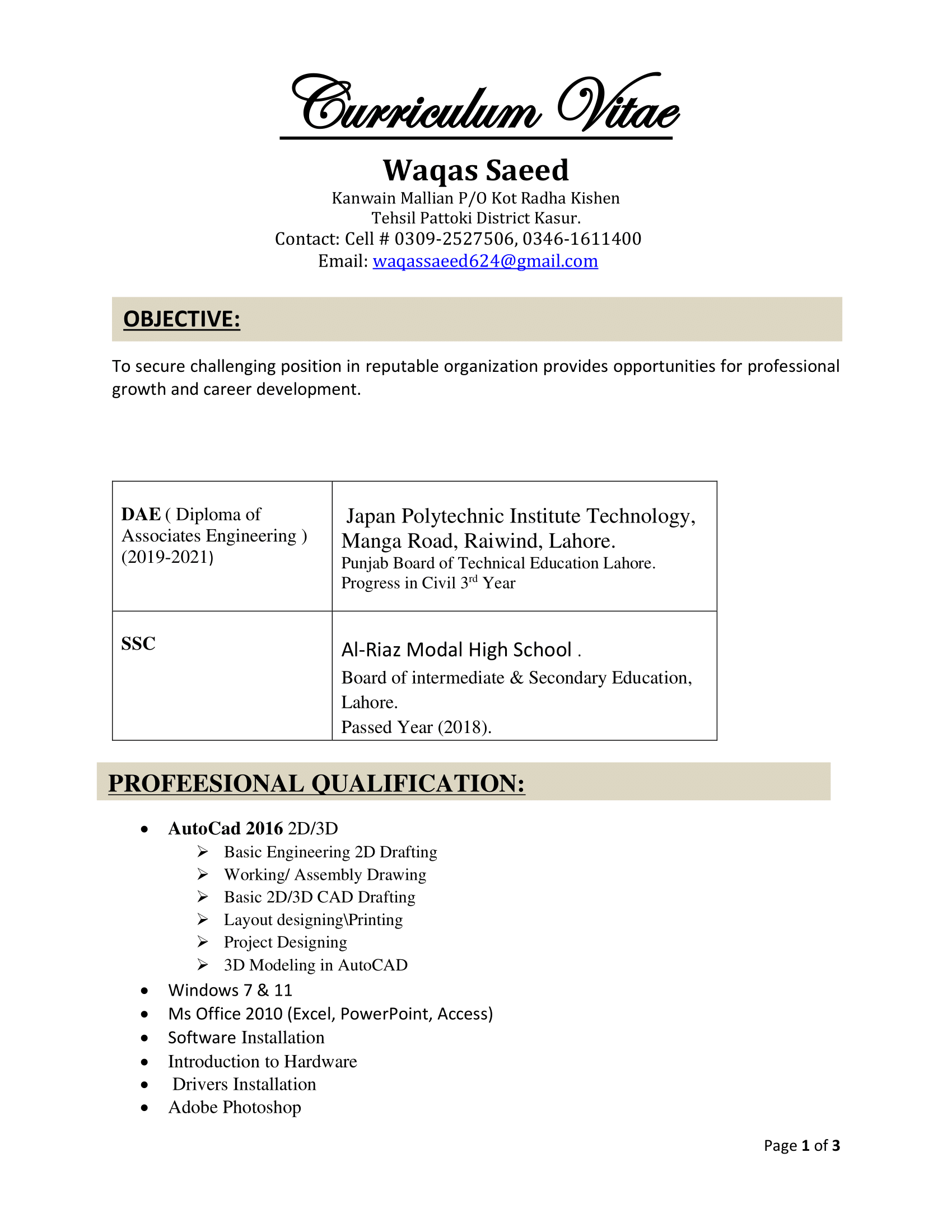 Waqas Saeed Profile