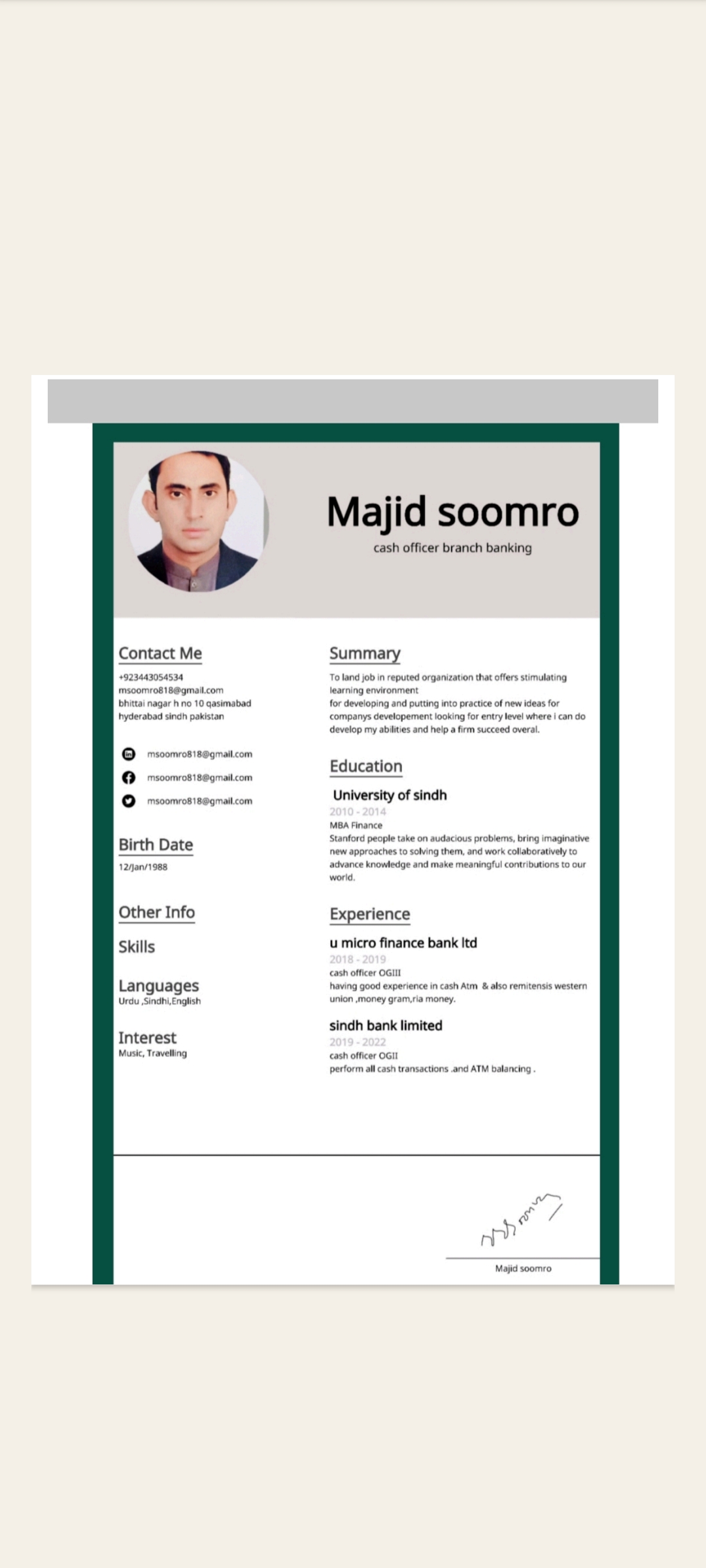 Majid Soomro English Typing