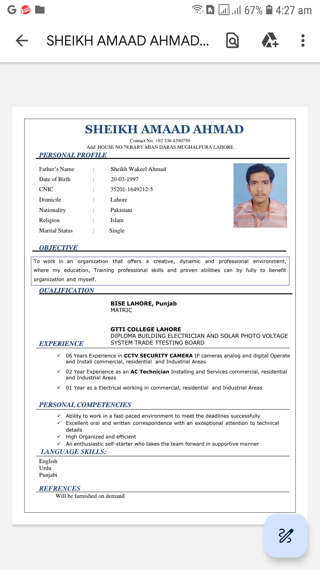 Sh Amaad Ahmad Ahmad Shorthand, Cooking, Commercials, Fashion Design, Music, Photo Editing, T-Shirts, Comics, Collage Making, CV Design