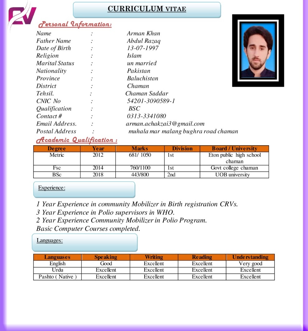 Arman Khan Profile