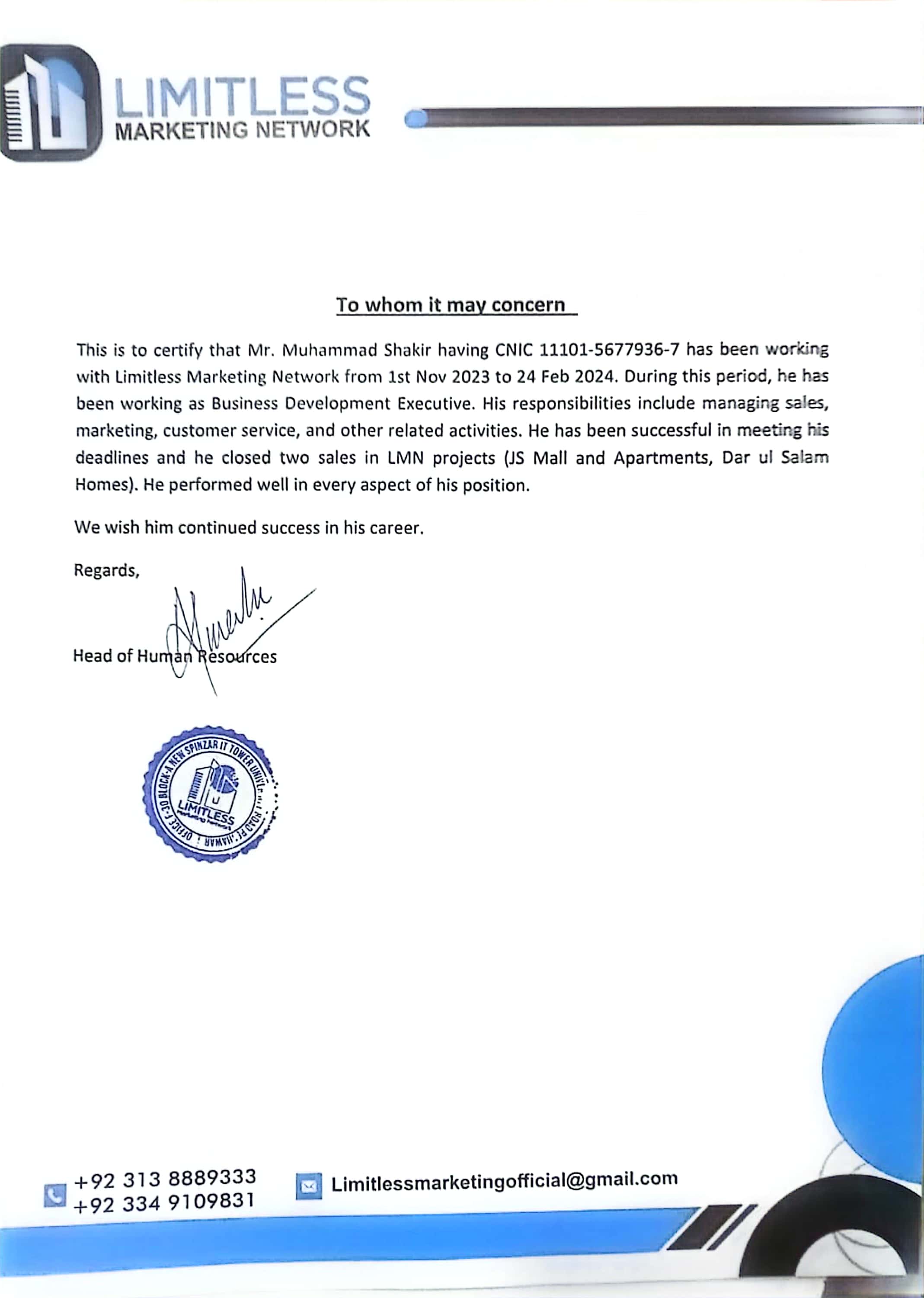 Muhammad Shakir InDesign, Management, Business Development, Sales Management