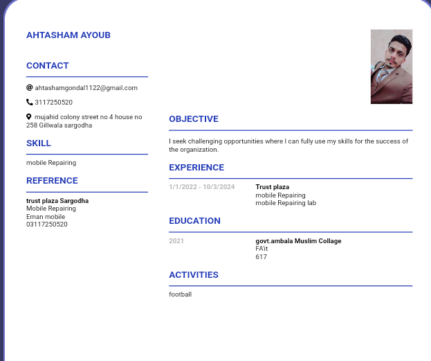 Ahtasham Ayoub Profile