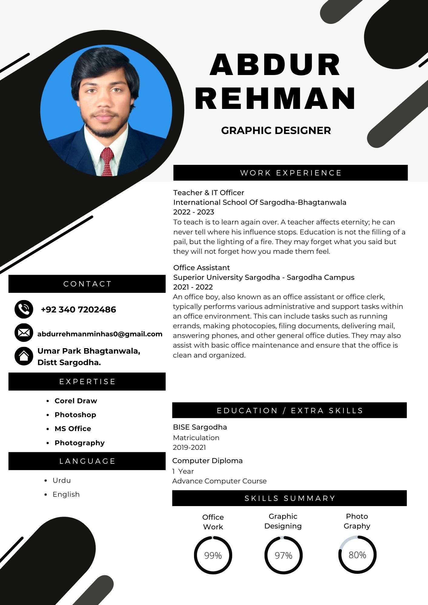 Abdur Rehman Profile