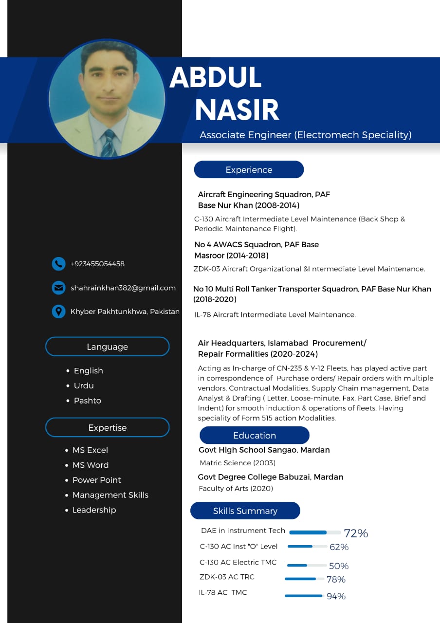 Abdul Nasir English Typing, MS Office, Format & Layout, Word, 2D Drafting