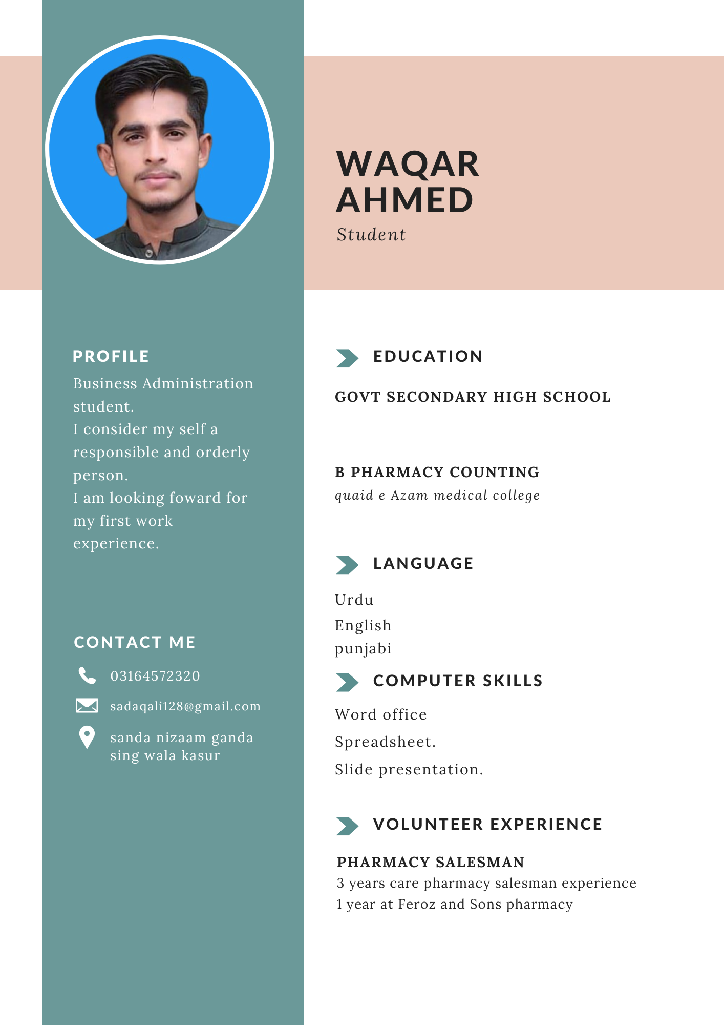 Waqar Ahmed Profile Waqar Ahmed Profile