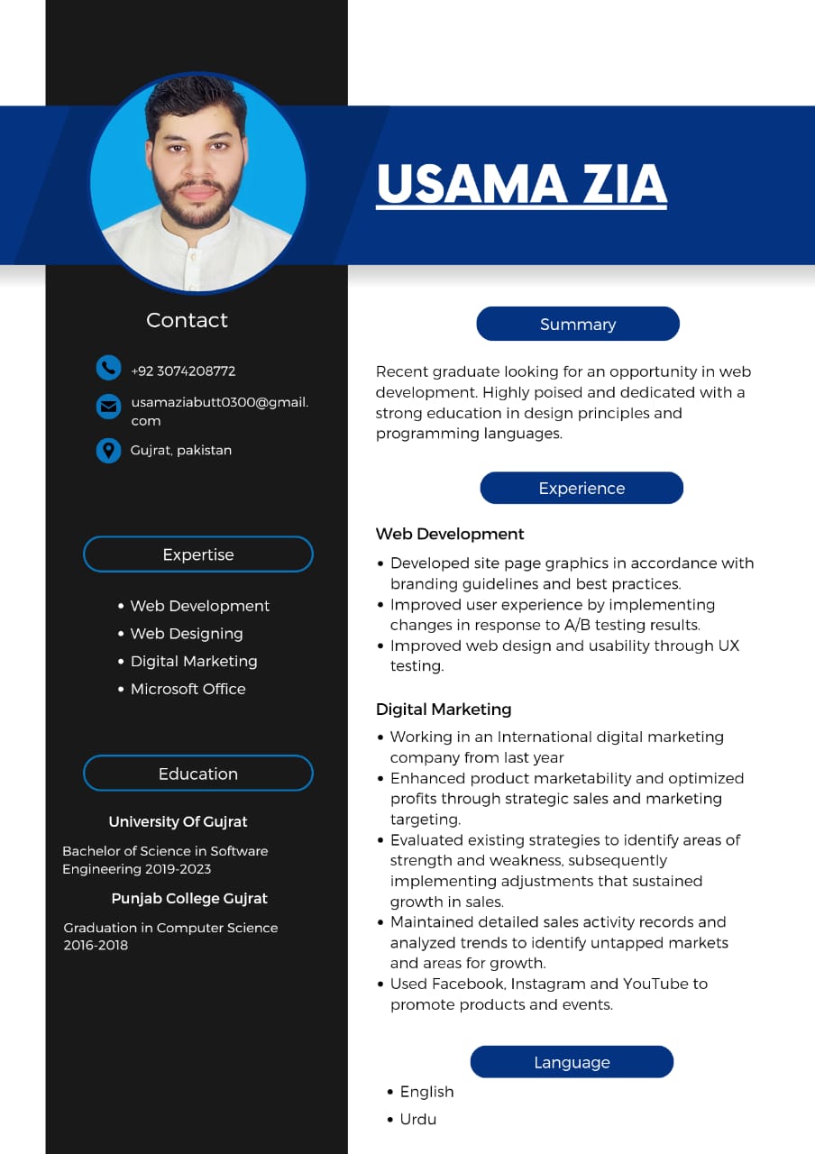 Usama Zia Profile