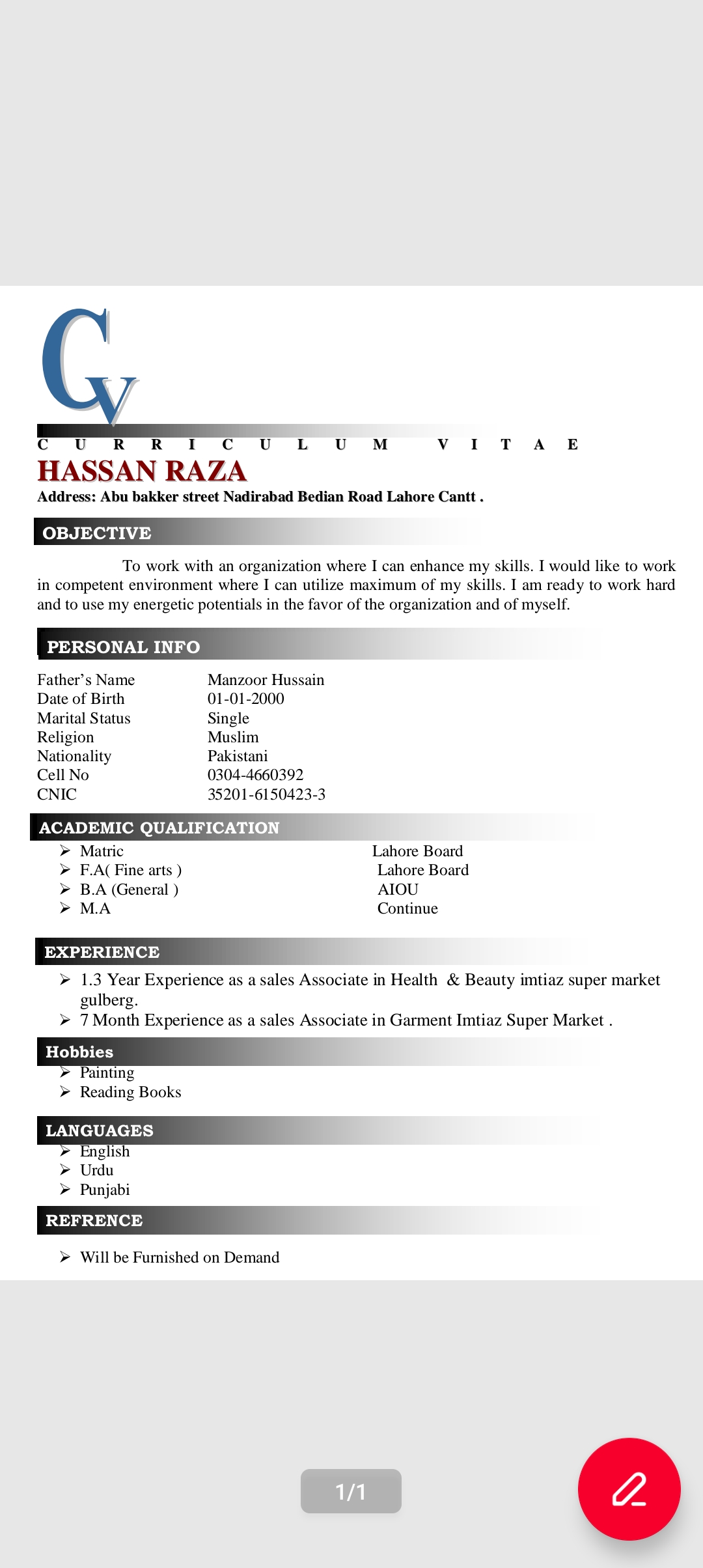 Hassan Raza English Typing, Visual Arts, Pattern Making, Sketch, 2D Drawing, Oil Painting, Textile Design