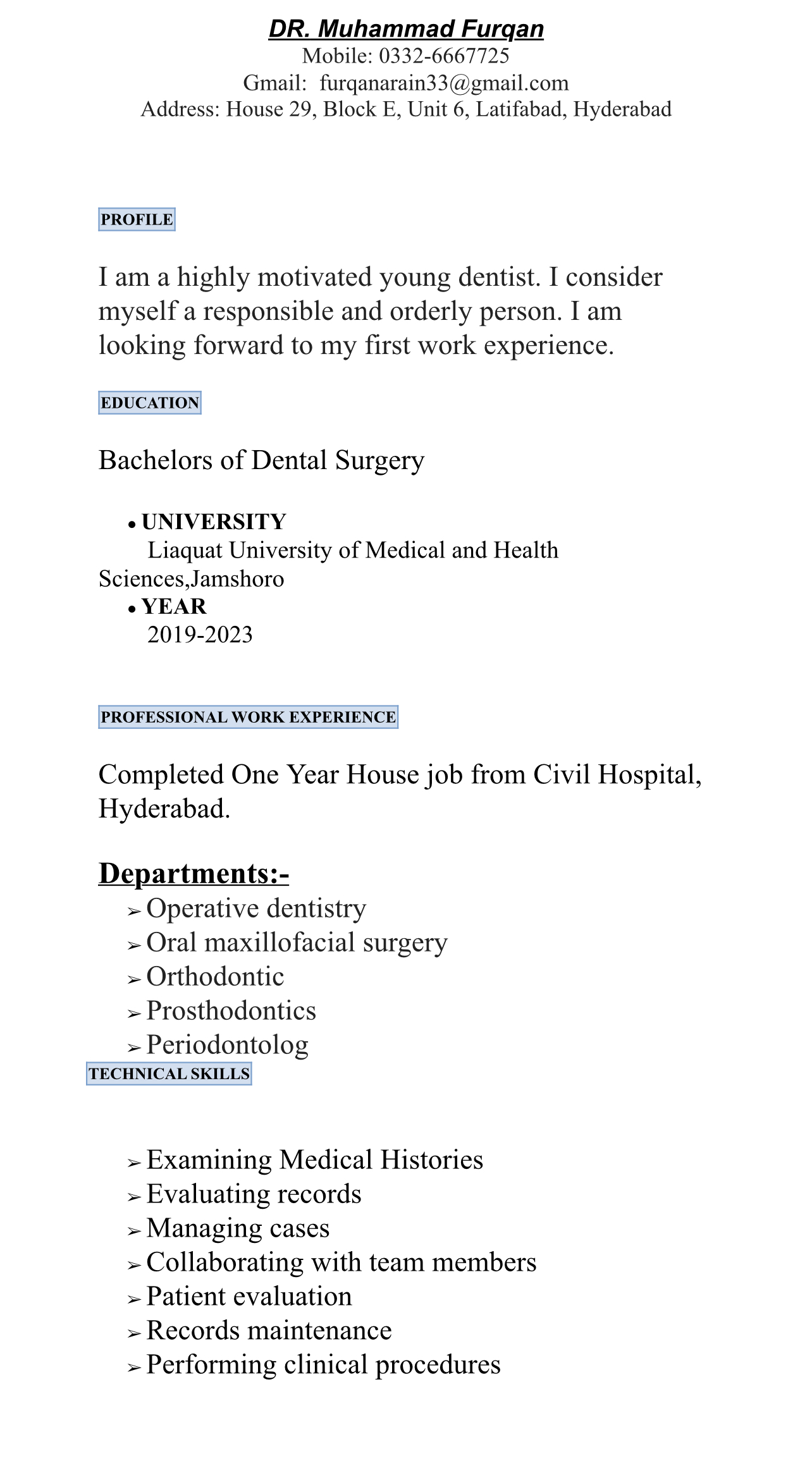 Muhammad Furqan Health Planning