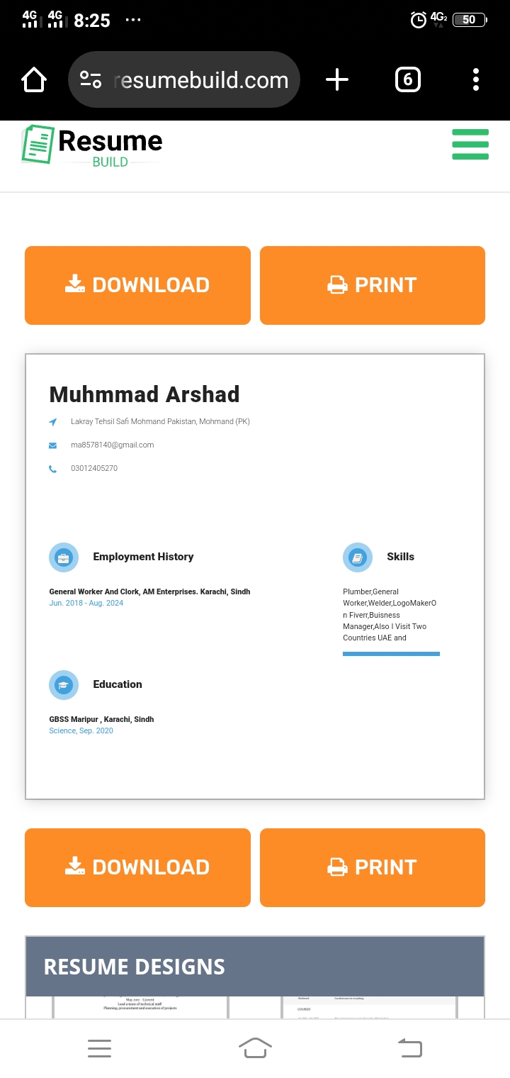 Muhmmad Arshad General Labor, Welding