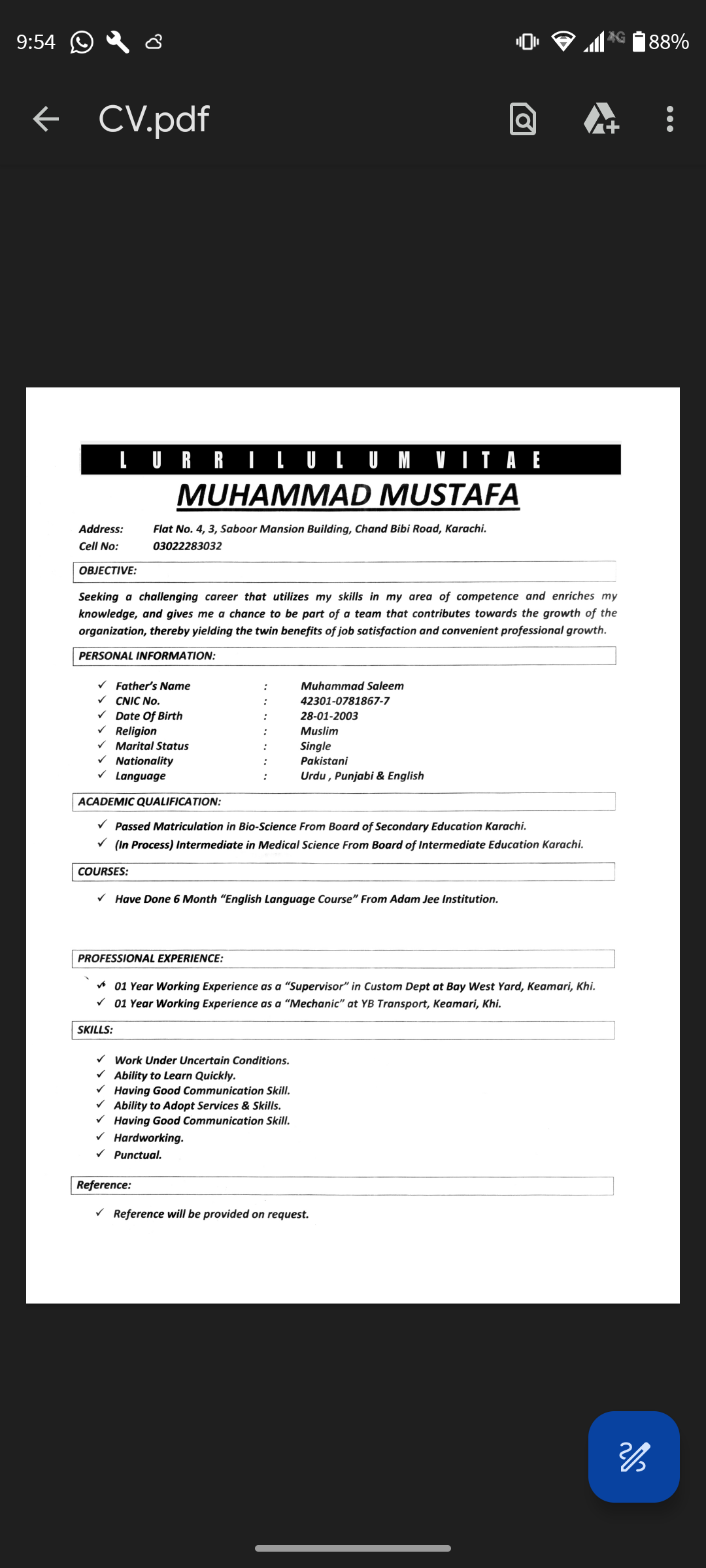 Muhammad MUSTAFA Profile