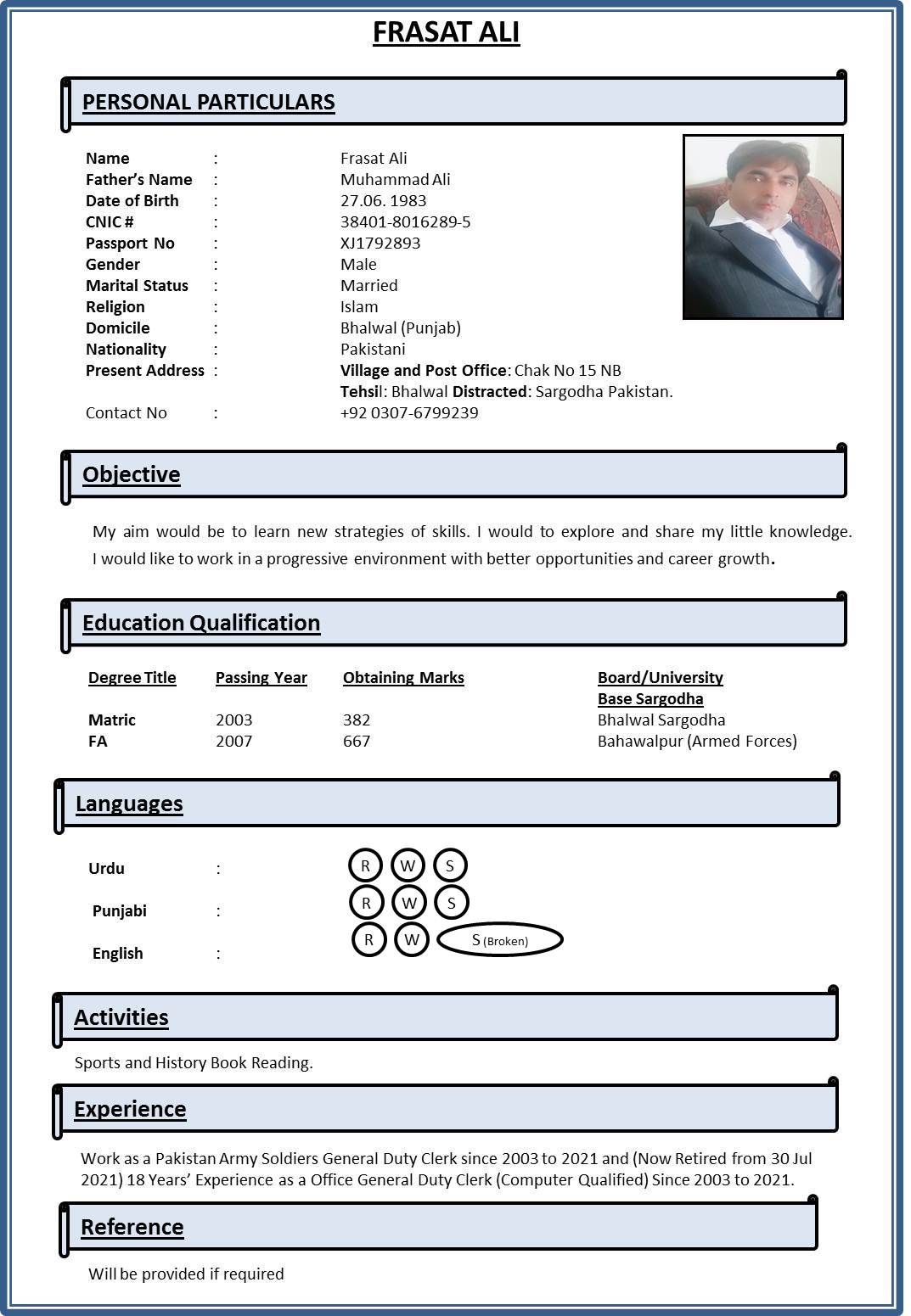 Frasat Ali Profile Frasat Ali Profile