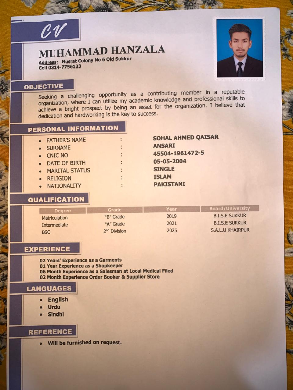 Hanzala Ansari Profile Hanzala Ansari Profile