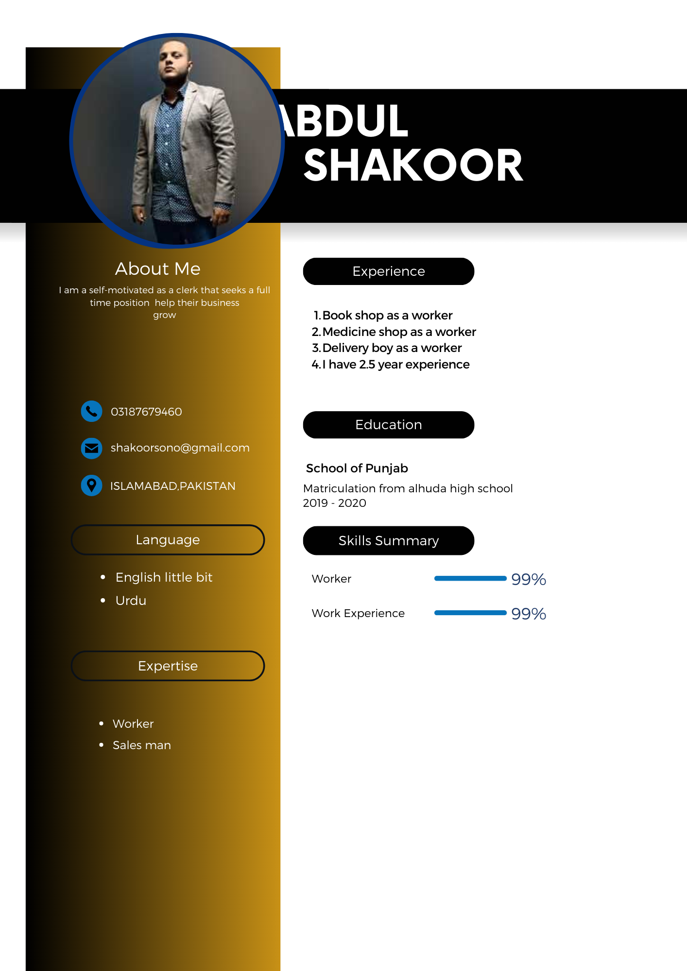 Abdul Shakoor Profile Abdul Shakoor Profile