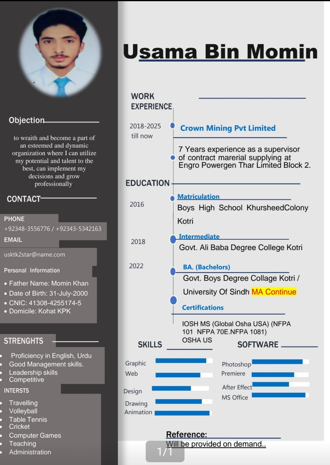 Usama Bin Momin Profile Usama Bin Momin Profile