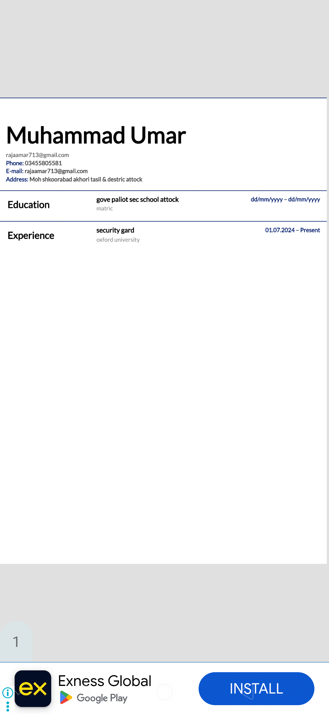 Muhammad Umar Urdu Typing, Driving