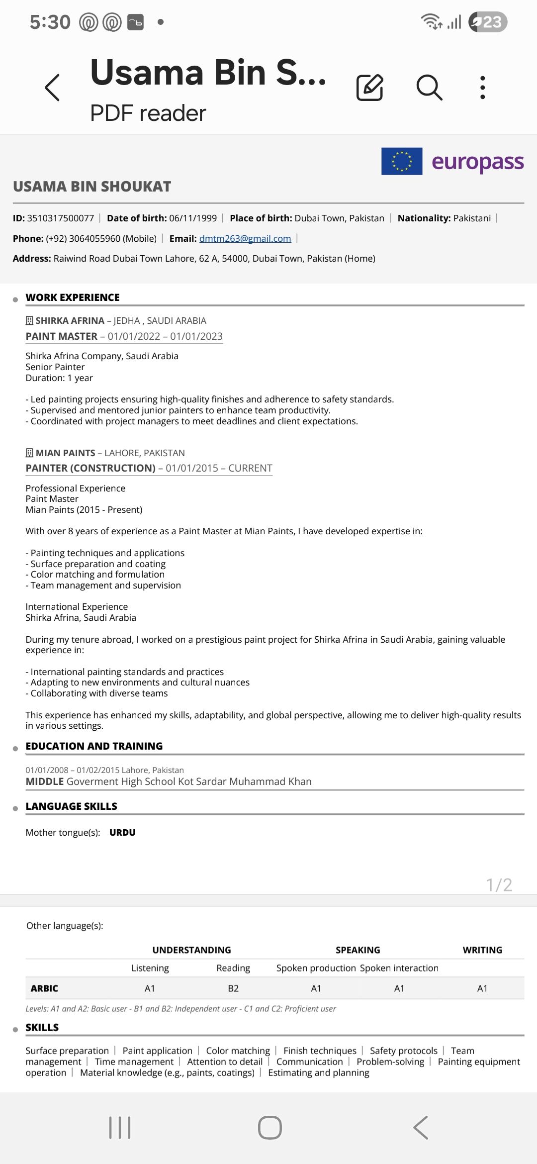 Usama Bin Shoukat Profile Usama Bin Shoukat Profile