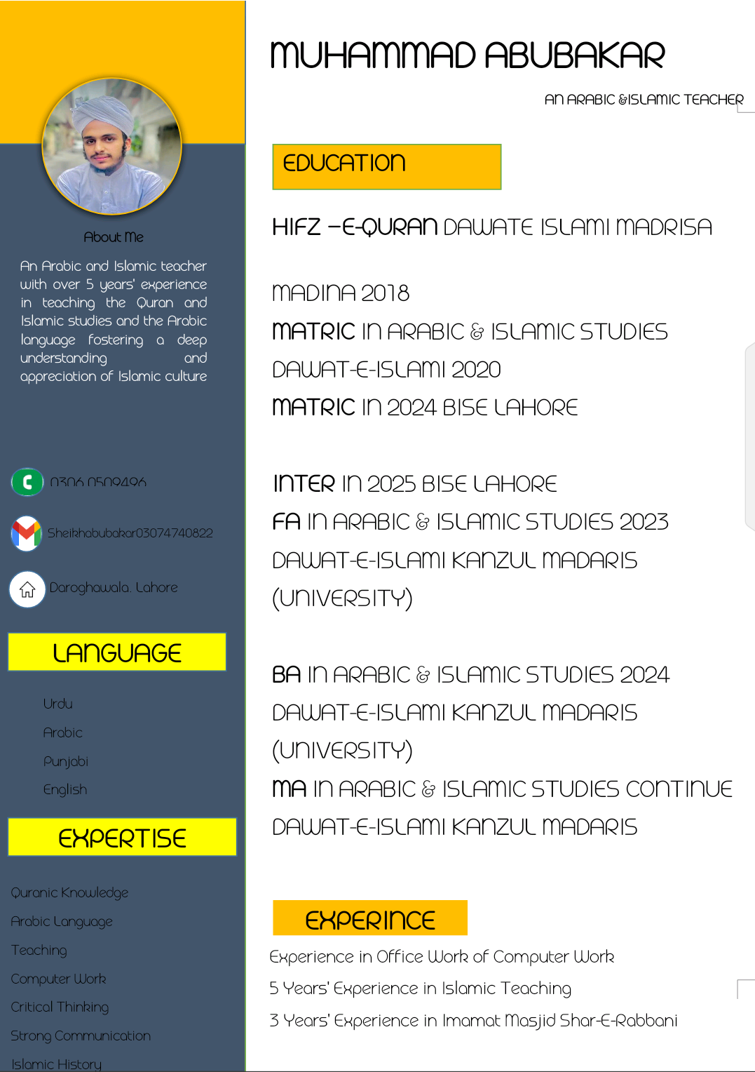 Hafiz Abubakar MS Office, Photography, Word