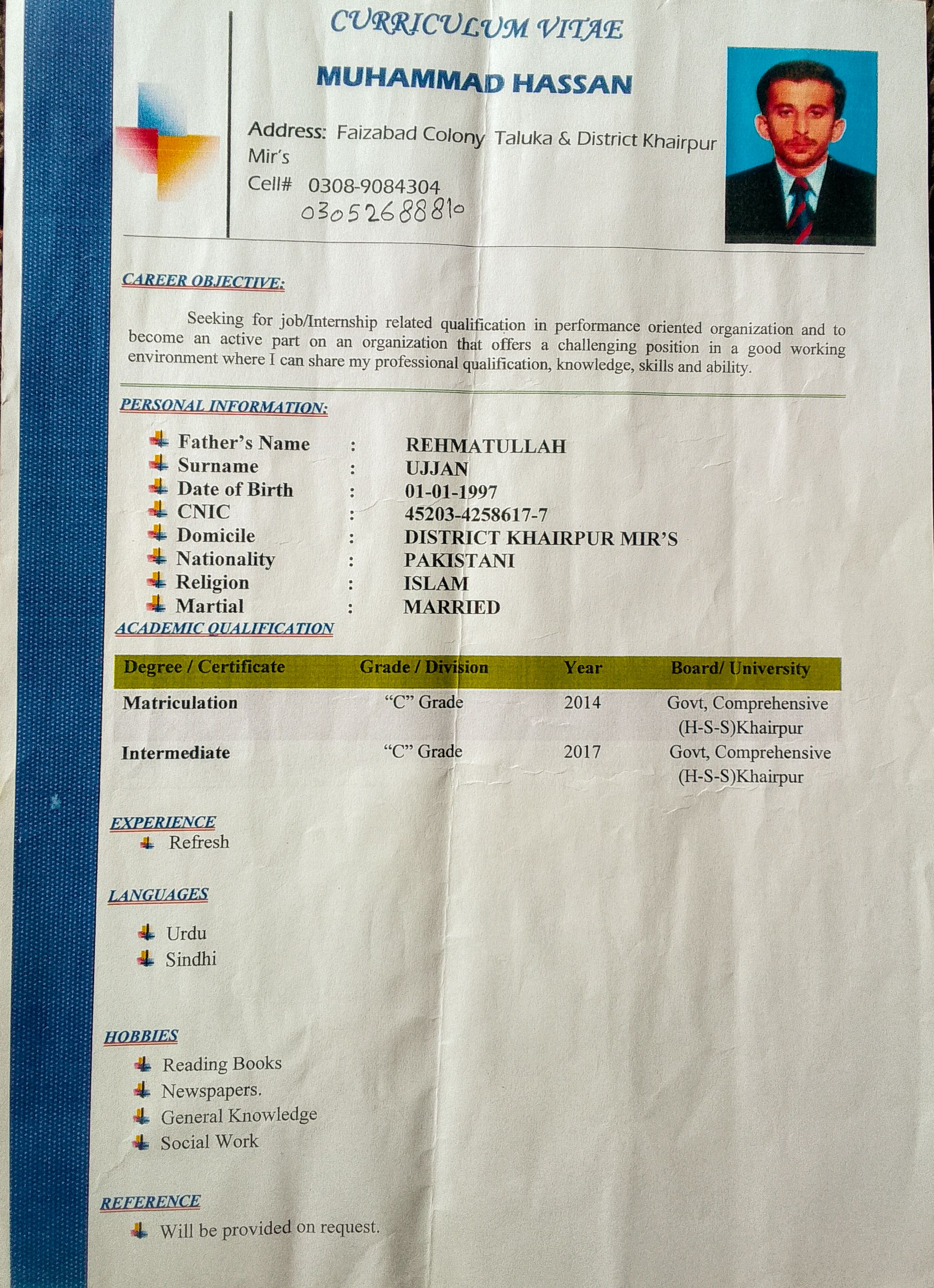 Muhammad Hassan Ujjan Profile