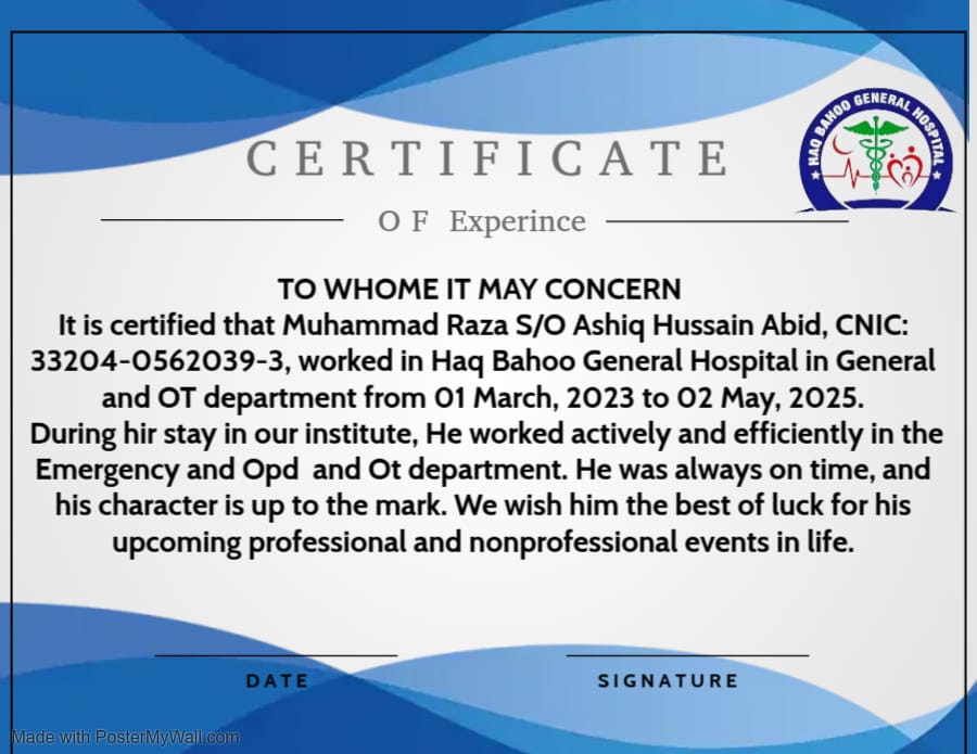 Muhammad Imran Khan Profile Muhammad Imran Khan Profile